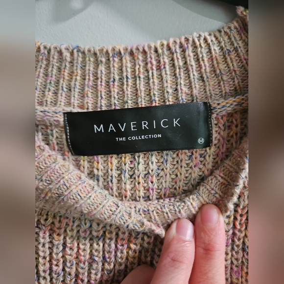 NWOT Womens Maverick The Collection Tunic Sweater Dress Beige - Picture 5 of 5